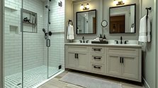 A clean, updated bathroom doesn't always require a complete remodel. Modern lighting, fresh fixtures, neutral finishes, and thoughtful design can make the space feel brighter, more inviting, and ready for today's buyers.